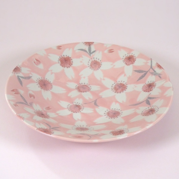 'Sakura Temari' ceramic dish in Pink