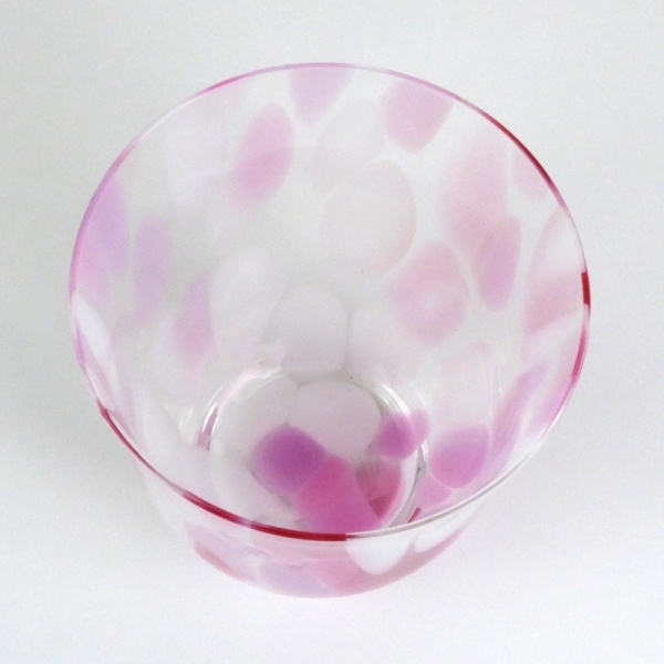 Pink 'Sakura' glass tumbler
