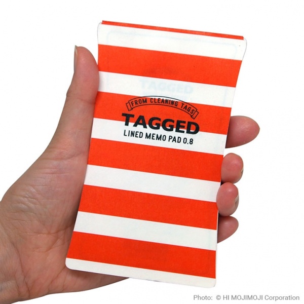 'Tagged' Japanese notepad with Red Stripe cover