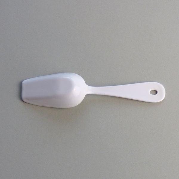 White enamel measuring mini scoop