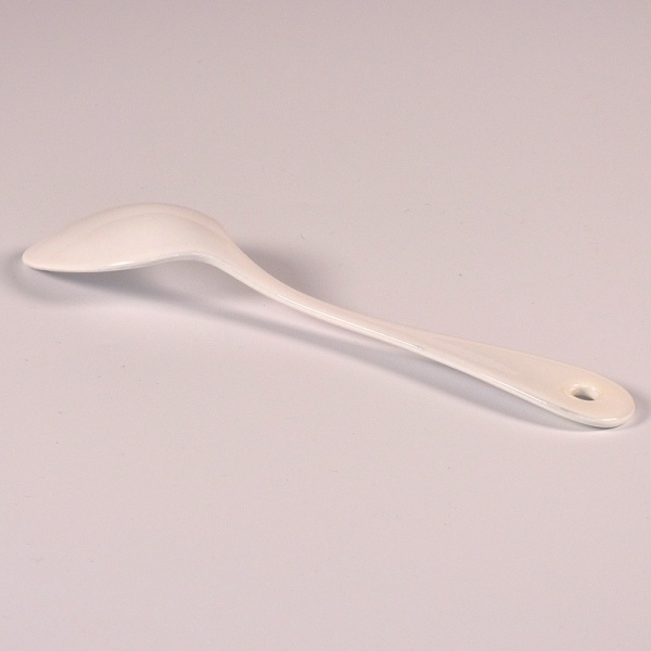 White enamel teaspoon