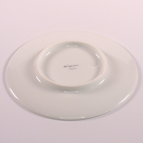 White underside of grey plate