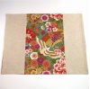 Japanese fabric placemat with vibrant cranes design