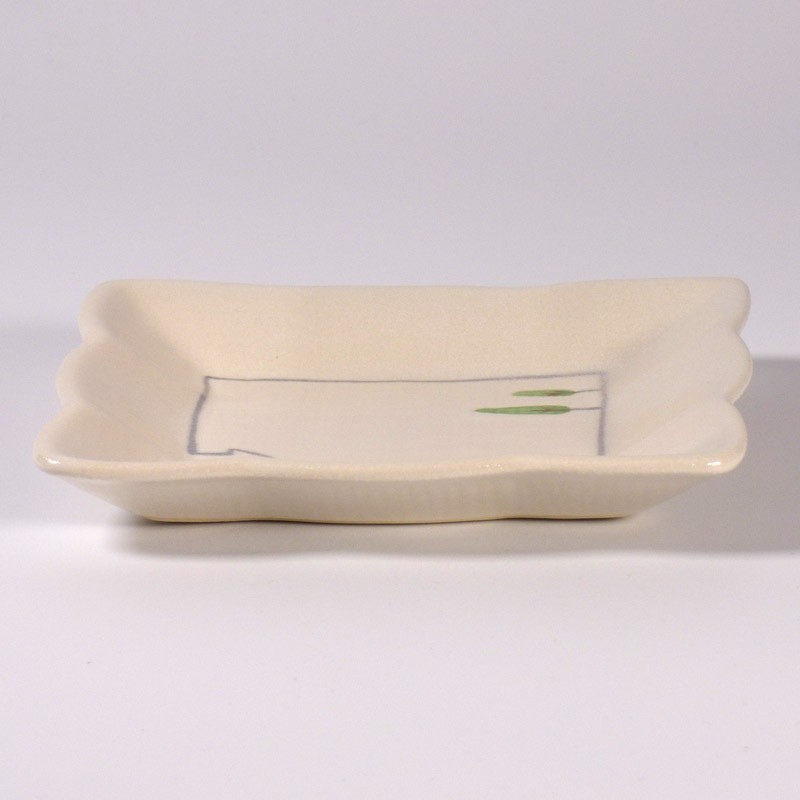 Square Mini Plate - House & Trees Design