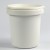 White enamel camping mug without handle