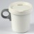 Japanese enamelware camping mug with lid and grey detachable handle