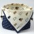Cotton fabric bento bag with drawstring ties and stylish cat design