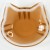Ginger tabby cat small glass plate