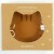 Boxed ginger tabby cat small glass plate