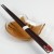 Ginger tabby cat small glass plate with cat design chopsticks