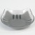 Grey tabby cat small glass plate