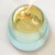 Close up of top golden moon design on glass wind chime