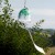 Mountain Greenery Japanese wind chime hanging in green garden