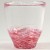 Japanese glass jug with pink swirl pattern