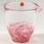 Japanese glass jug with pink 'Dancing Cherry Blossom' coloured glass pattern