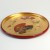 Round Japanese tray with gold leaf and lacquered decorations