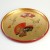 Round Japanese tray with gold leaf and lacquered decorations