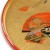 Close up of lacquered Japanese fan decoration