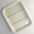 Japanese white enamel cooking tray with metal draining rack