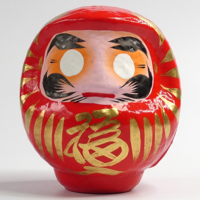 11.5cm tall red Daruma figurine