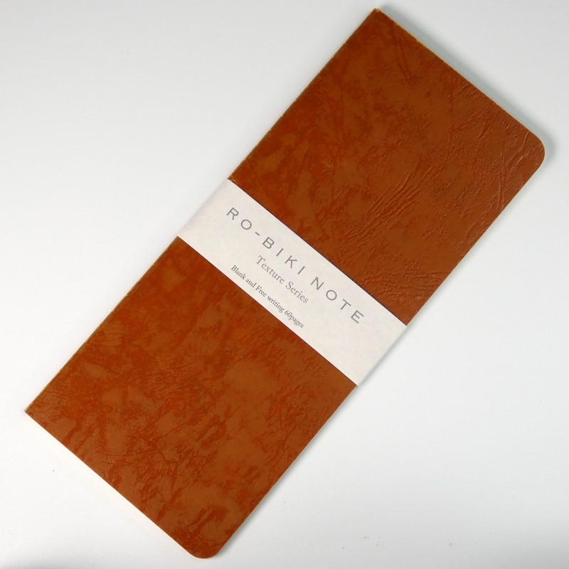 Japanese notebook with waxed paper cover in Edocha-iro colour
