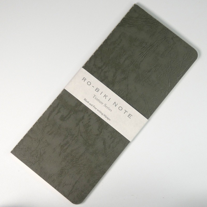 Japanese notebook with waxed paper cover in Ginnezu-iro colour