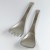 'Tsuchime' hammered metal Japanese fork and spoon salad servers