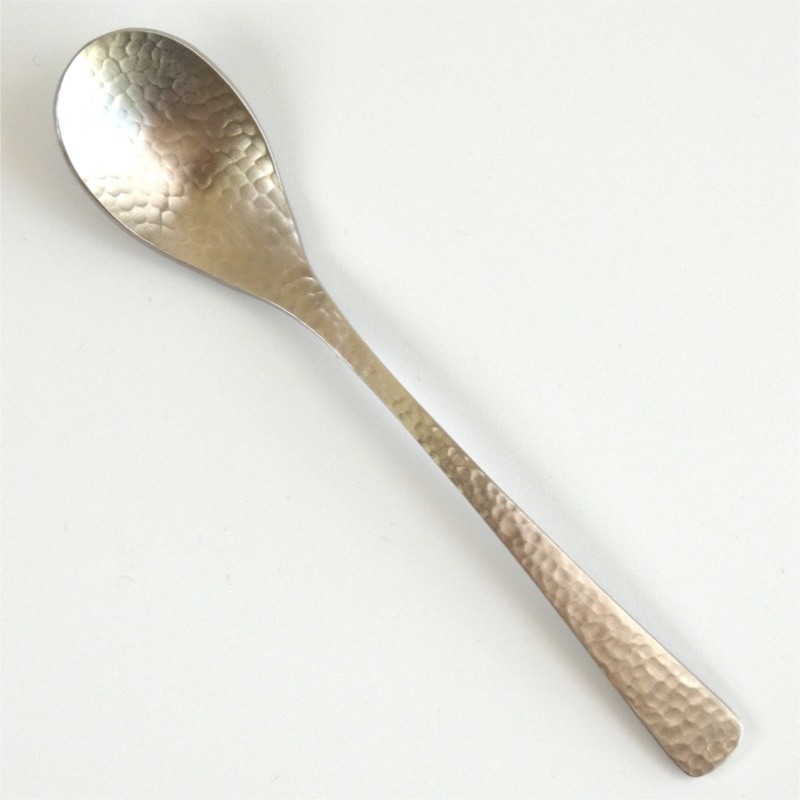 Tsuchime hammered metal Japanese teaspoon